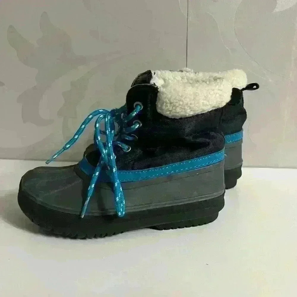 Gymboree Boys Navy Blue Duck Boots - Picture 2 of 7